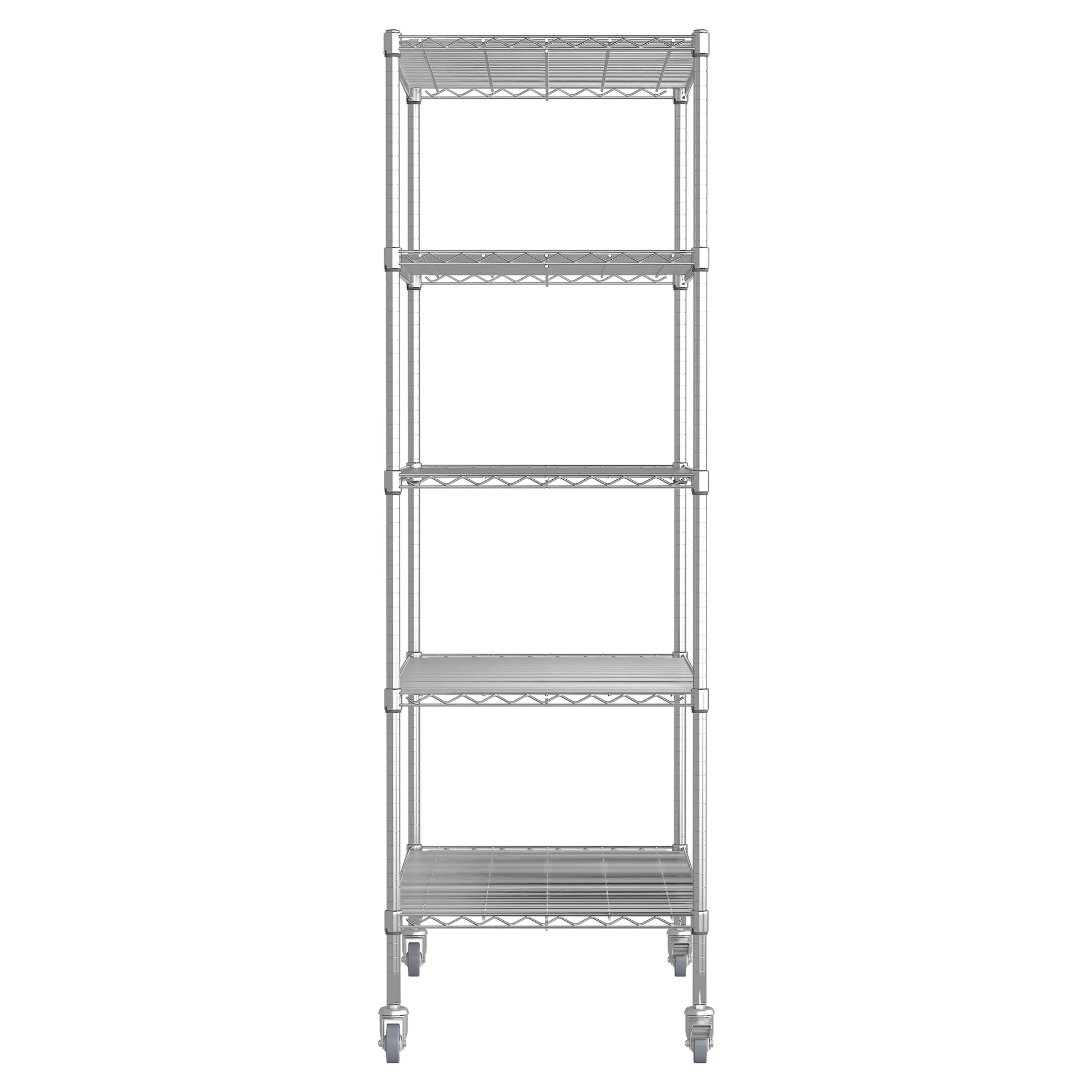 47''W x 24''D x 72''H 5 Tier Heavy Duty Adjustable Kitchen Shelving Unit, Wire Storage Shelves with-UH Decor-Default-Urbanheer