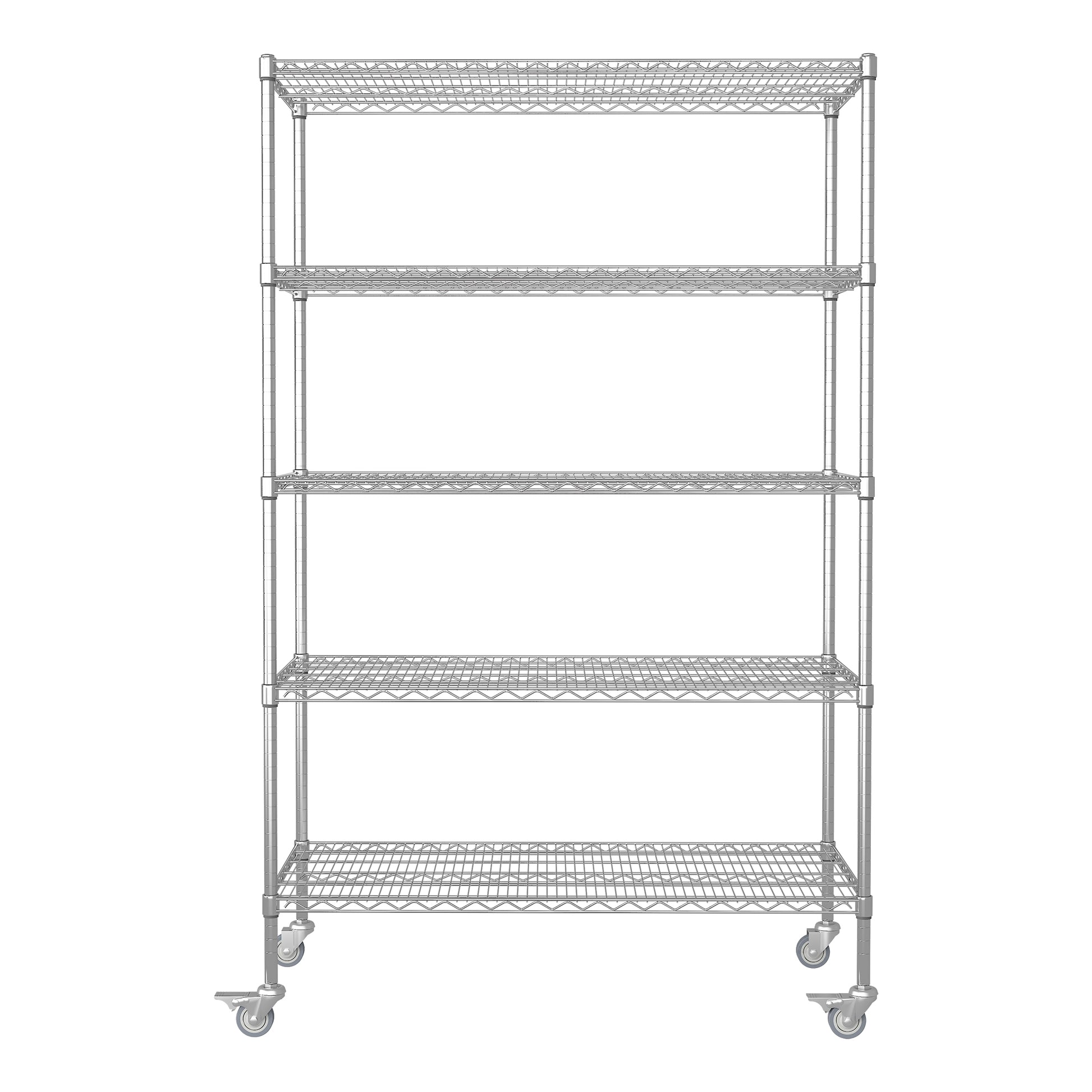 47''W x 24''D x 72''H 5 Tier Heavy Duty Adjustable Kitchen Shelving Unit, Wire Storage Shelves with-UH Decor-Default-Urbanheer