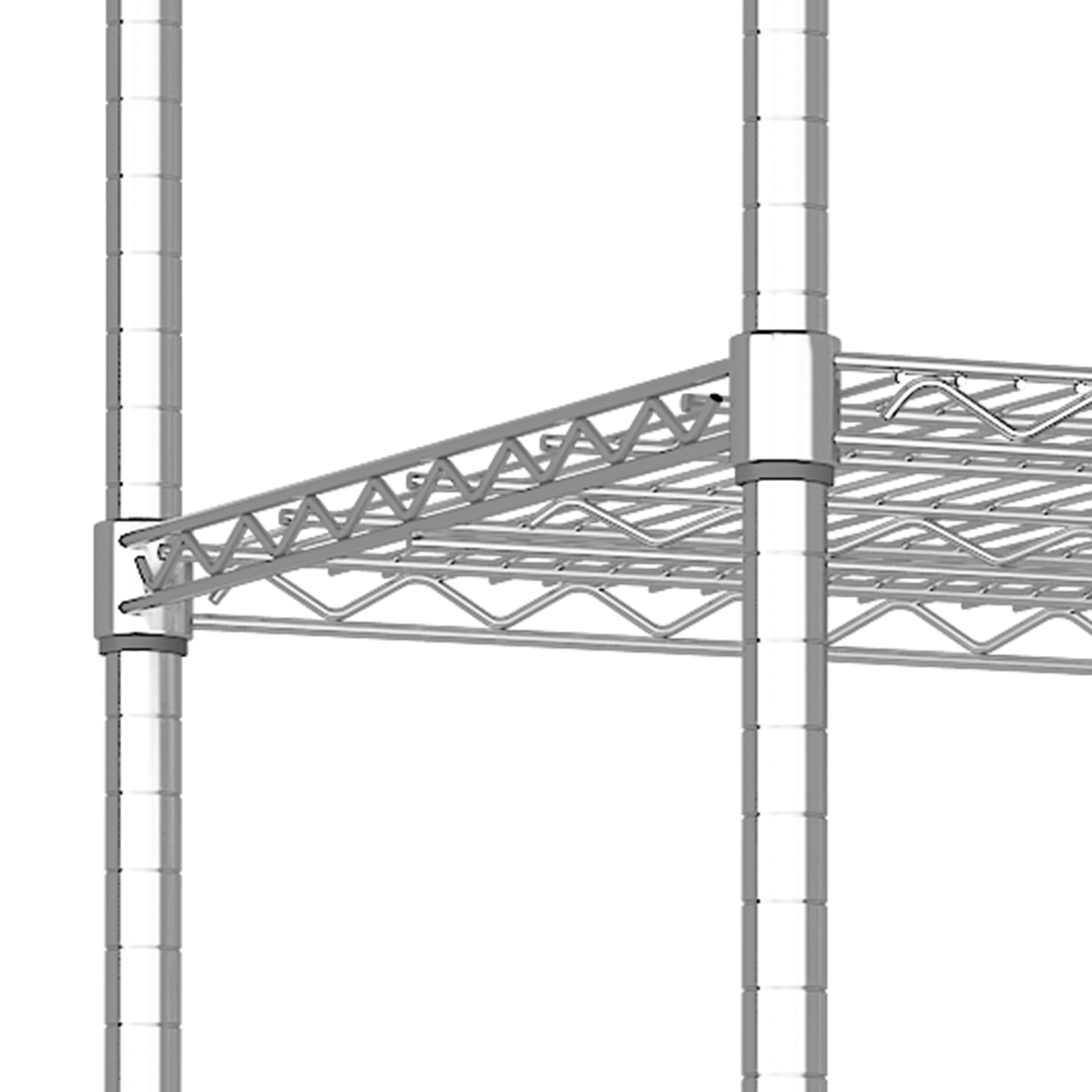 47''W x 24''D x 72''H 5 Tier Heavy Duty Adjustable Kitchen Shelving Unit, Wire Storage Shelves with-UH Decor-Default-Urbanheer