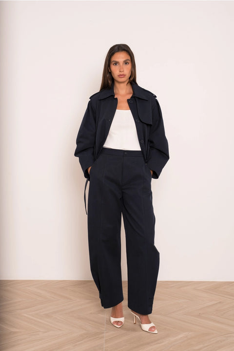 Utility Short Belted Trench Jacket