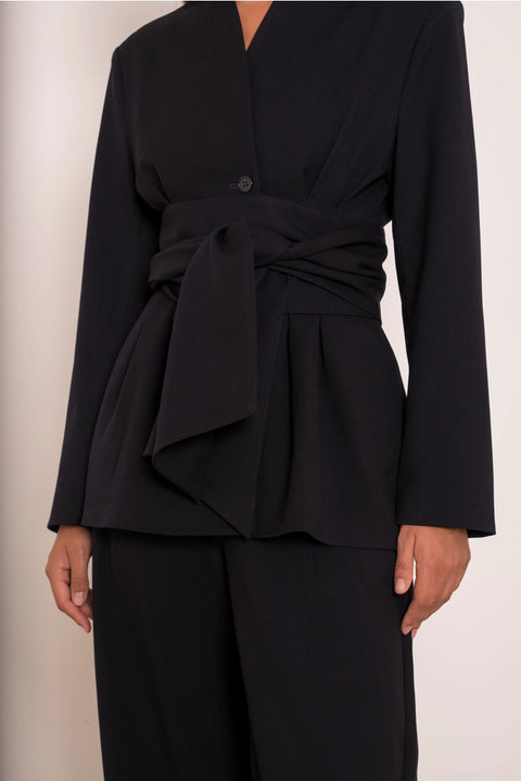 Ori Belted Peplum Jacket