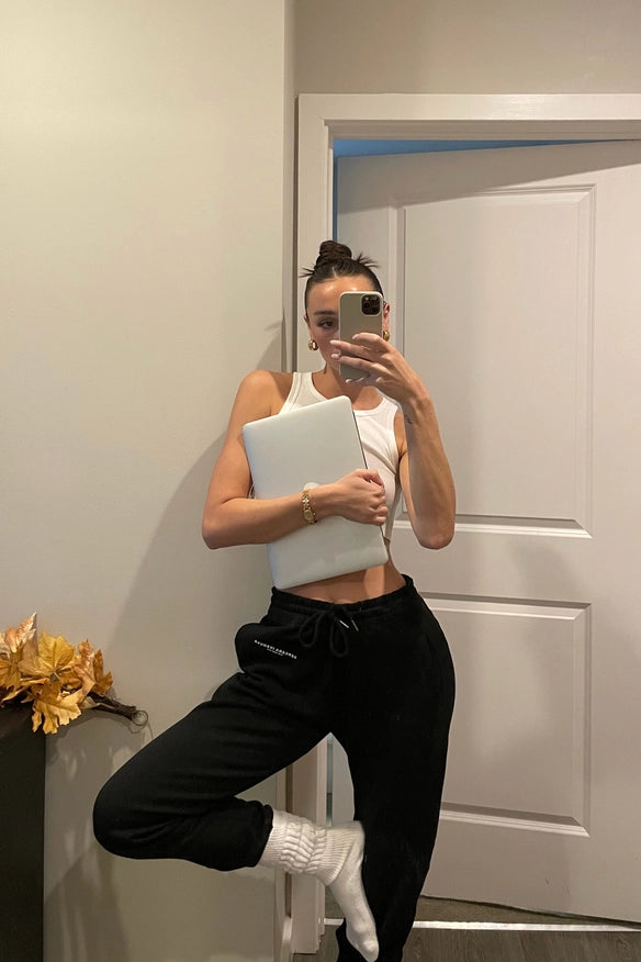 Organic Cotton Joggers Black-Joggers-Gergana Ivanova-XS-Urbanheer