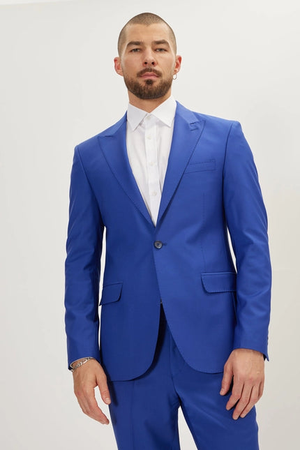 Super 120S Merino Wool Single Breasted Suit - Reflex-Suit Jacket and Pants-Ron Tomson-Urbanheer