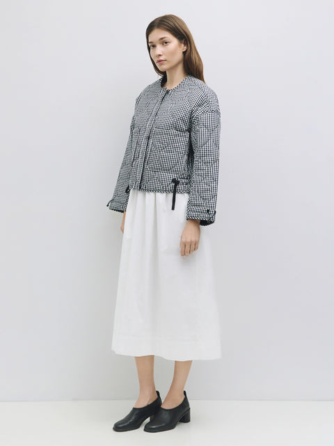 The Rochelle Jacket Quilted Gingham Jacket - Black
