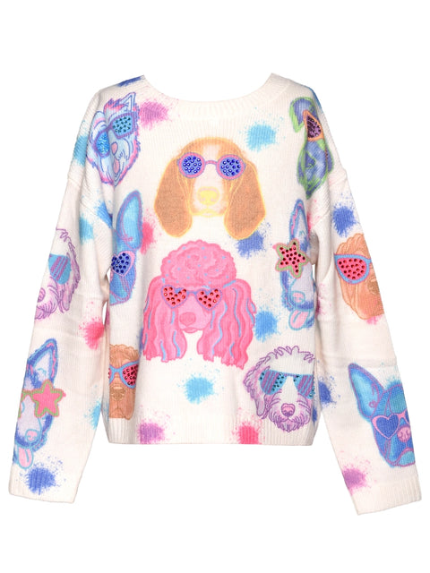 Dog Print Sweater