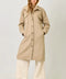 Twofer Hoodie Solid Coat - Latte