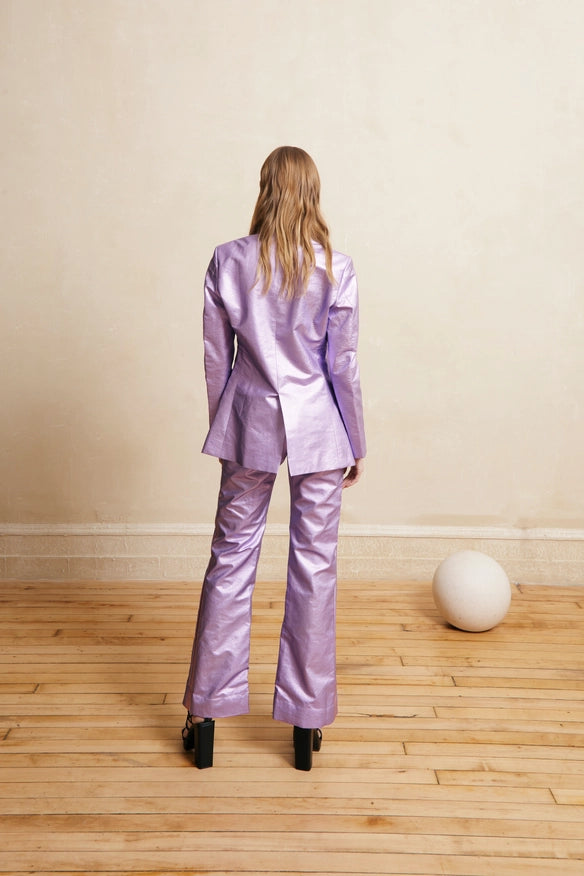 Lilac Metallic Pants-Pants-La fuori-Urbanheer