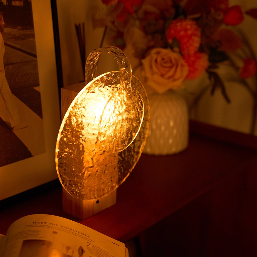 Rechargeable Rgb Rotating Crystal Projection Table Lamp-Home | Garden > Decoration and Lighting > Lamps-EP Design Lab-7.7" x 3" x 10.7"-Urbanheer