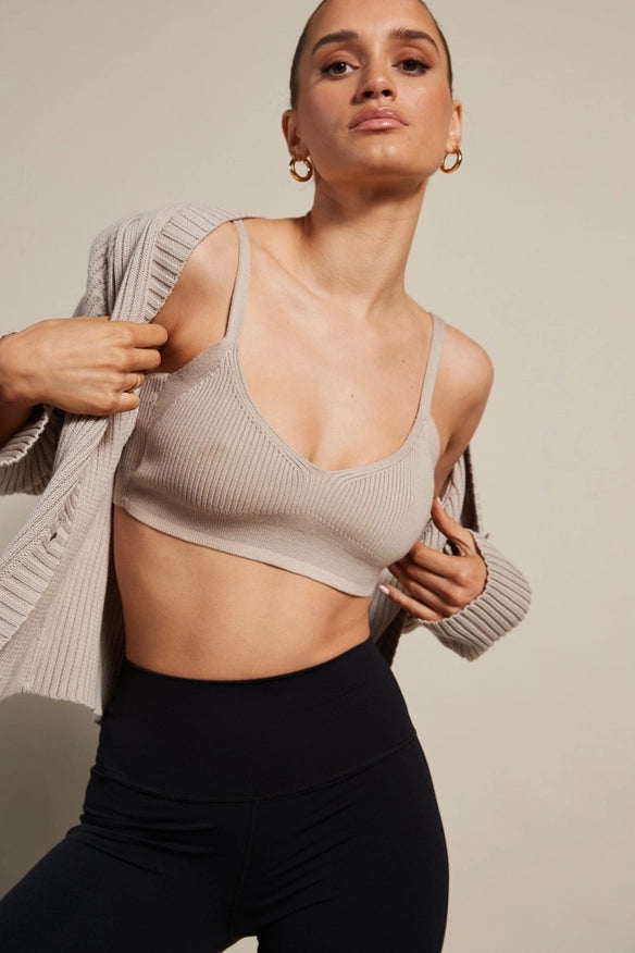 Kylie Knit Bralette (Clay)-Bralette-All Fenix-S-Urbanheer
