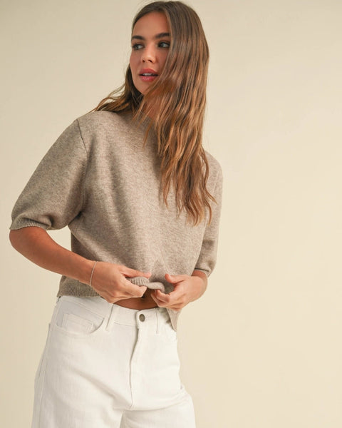 Short Sleeve Sweater Top