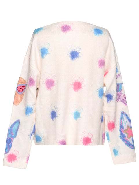 Dog Print Sweater