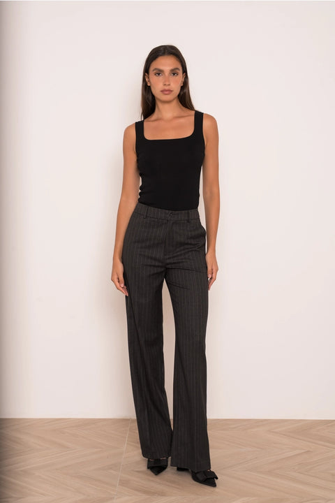 Billie Striped Straight-Leg Trousers