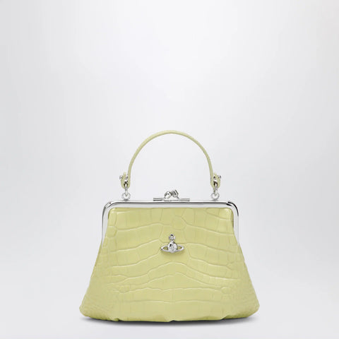 Vivienne Westwood Granny Frame crocodile-embossed leather purse, lime