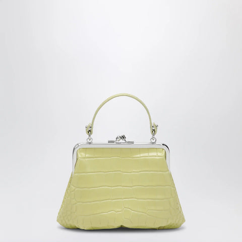 Vivienne Westwood Granny Frame crocodile-embossed leather purse, lime