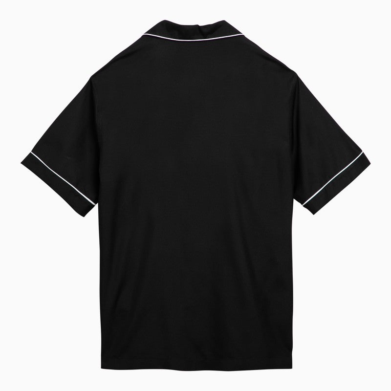 Valentino Black silk bowling shirt-Shirts-Valentino-52-Urbanheer