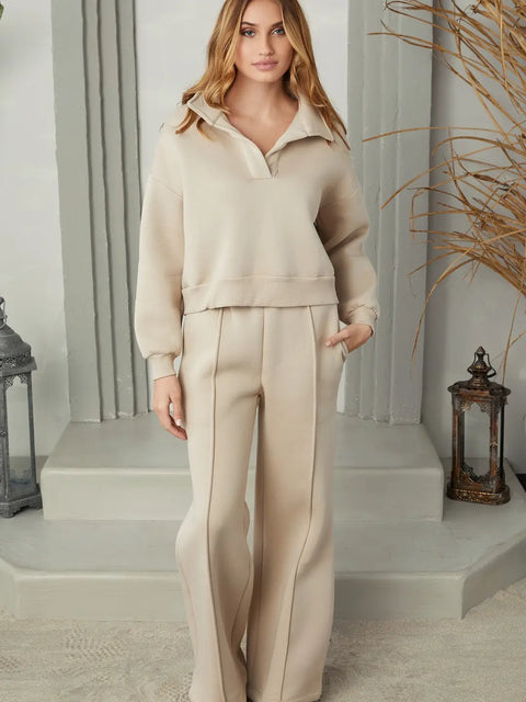 Cozy Fleece Wide Leg Pant