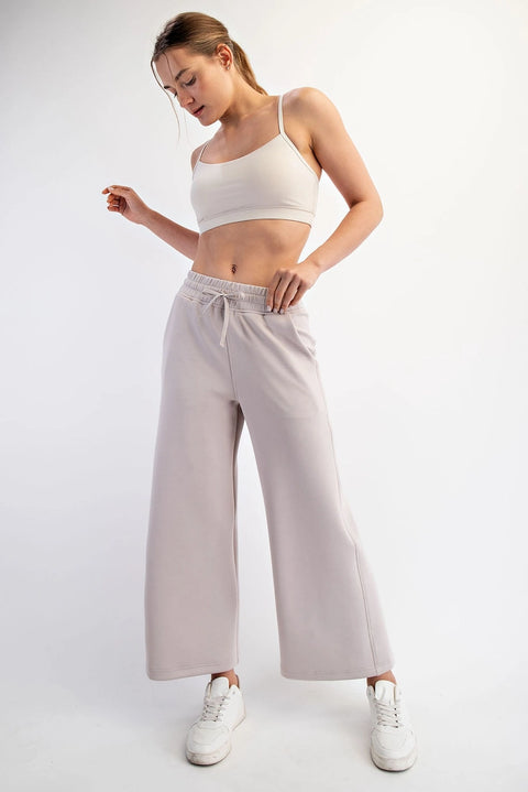 Modal Scuba Cropped Wide Pant