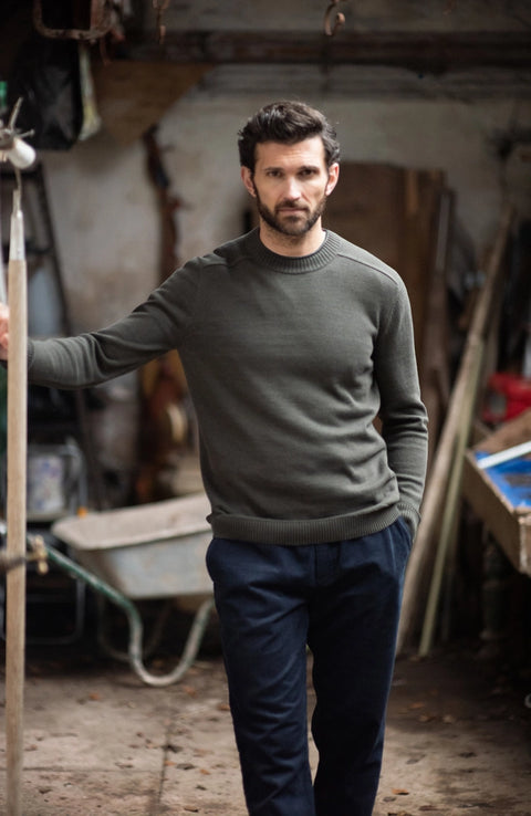 Lightweight Organic Cotton Linen Saddle Shoulder Jumper
