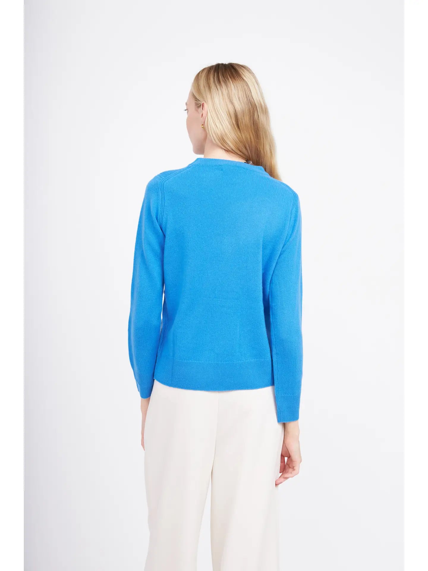 Crewneck Cashmere Sweater Azure Blue