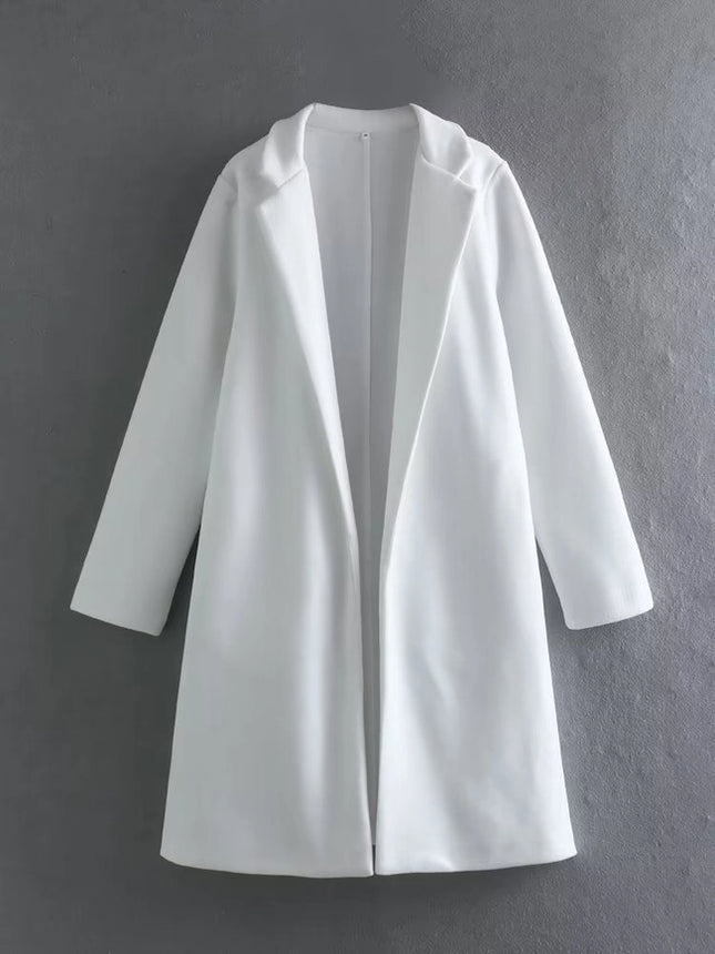 The Famous Zara Coat Solid Woolen Coats White Label-coats-Blak Wardrob-S-W-Urbanheer