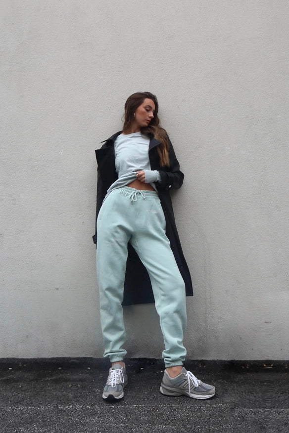 Organic Cotton Joggers Sky Blue-Joggers-Gergana Ivanova-M-Urbanheer