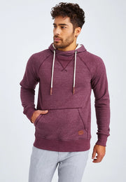 Men'S Hoodie Hood Bordeaux Melange-Hoodie-Leif Nelson GmbH-S-Urbanheer