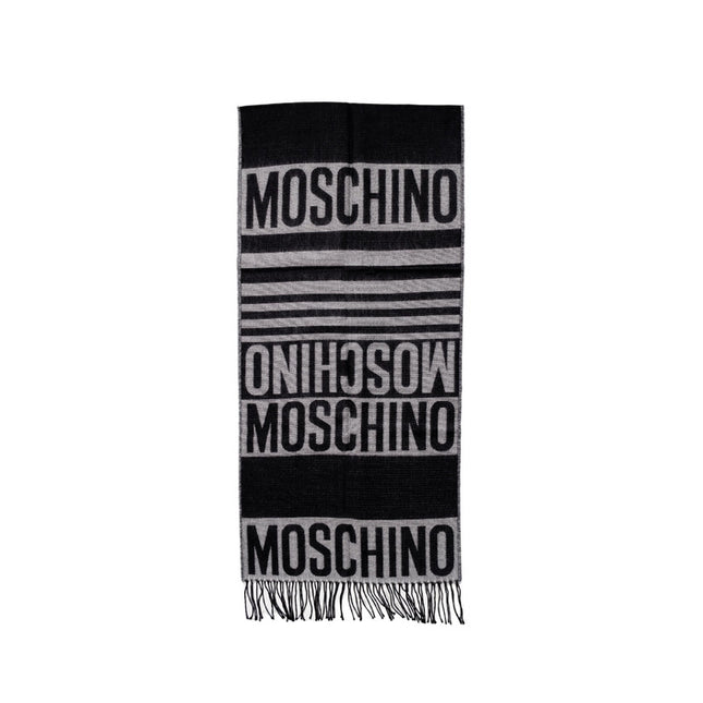 Moschino Women Scarve-Accessories Scarves-Moschino-grey-Urbanheer