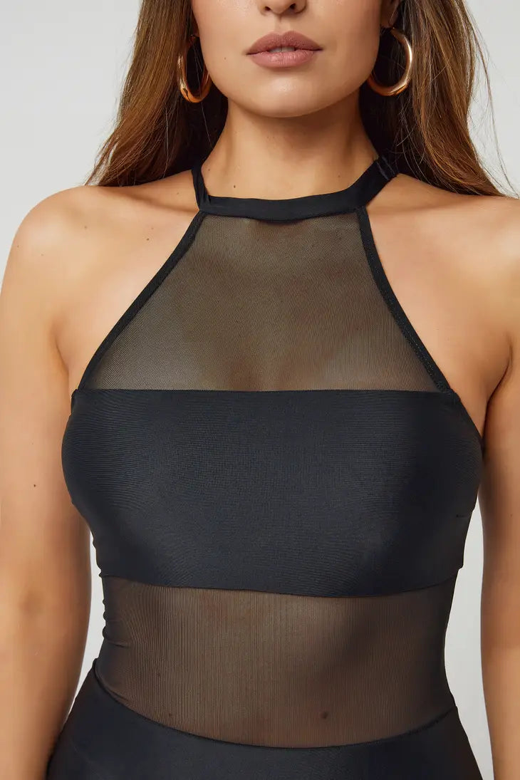 Flattering Mesh-Inset Swimsuit For Women-Clothing - Women-Love's Swimwear-XS-Urbanheer