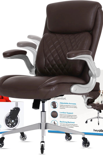 Ergoace Executive Ergonomic Office Chair Brown-Office Chairs-Oline-Cream-Urbanheer
