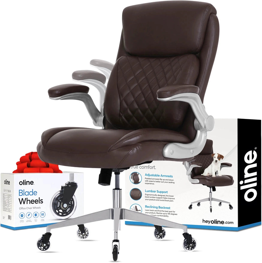 Ergoace Executive Ergonomic Office Chair Brown-Office Chairs-Oline-Cream-Urbanheer