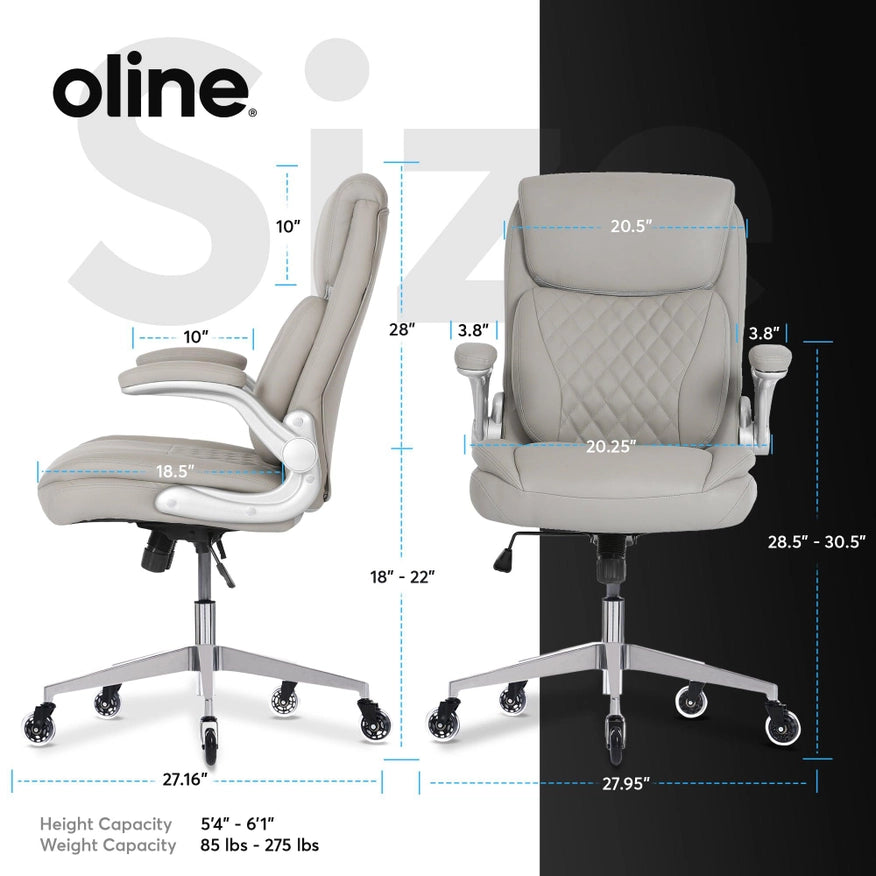 Ergoace Executive Ergonomic Office Chair Cream-Office Chairs-Oline-Cream-Urbanheer