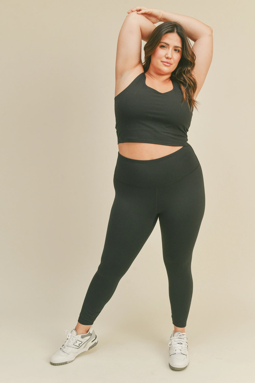 Aligned Performance Cropped Tank Top-Clothing - Women-Kimberly C-Taupe-1X-Urbanheer