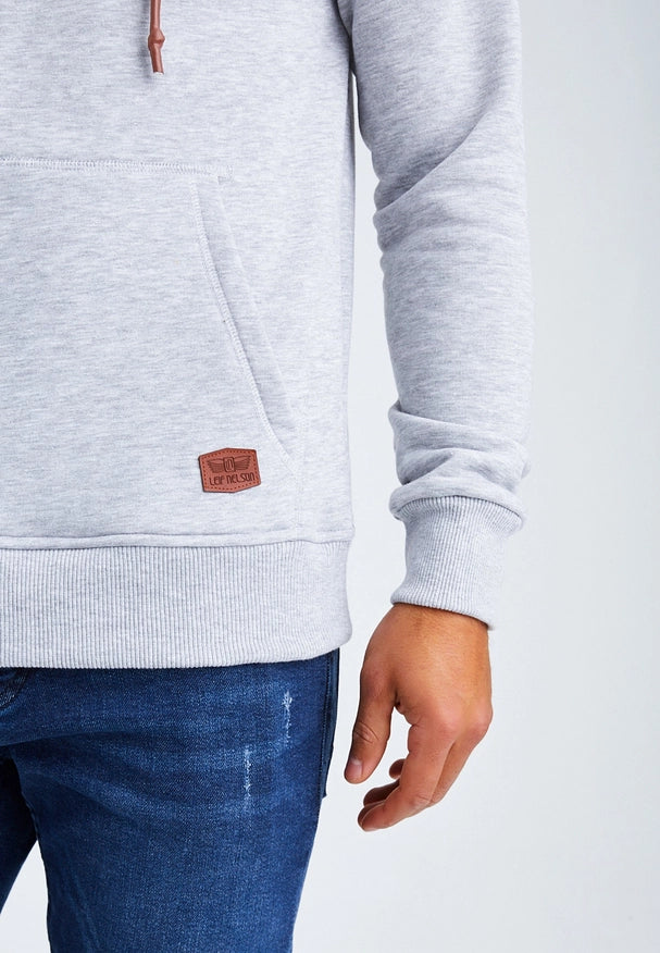 Men'S Hoodie Hood Grey-Hoodie-Leif Nelson GmbH-M-Urbanheer