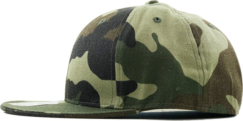 Fitted Flat Brim Camo-Accessories Caps-KBETHOS-6 7/8-Urbanheer