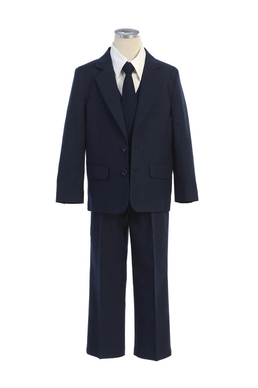 5 Piece Slim Fit Boys Suit Set-Boy Set-Sweet Kids, Inc.-S-Navy-Urbanheer