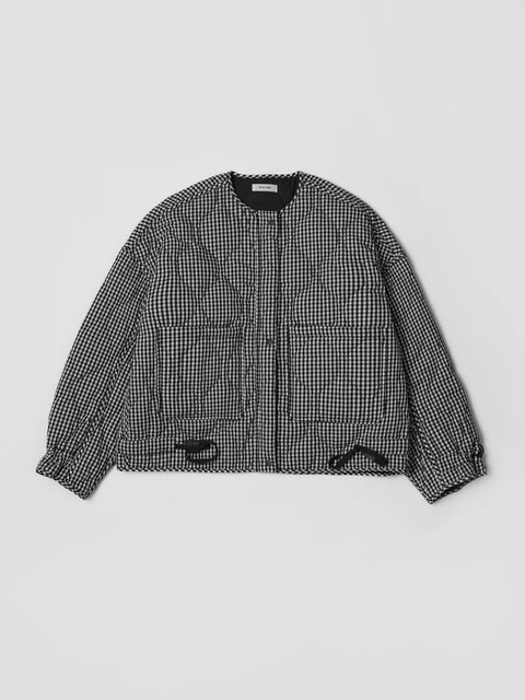 The Rochelle Jacket Quilted Gingham Jacket - Black