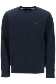 Boss french terry crewneck sweatshirt Blue-sweatshirt-Hugo-S-Urbanheer