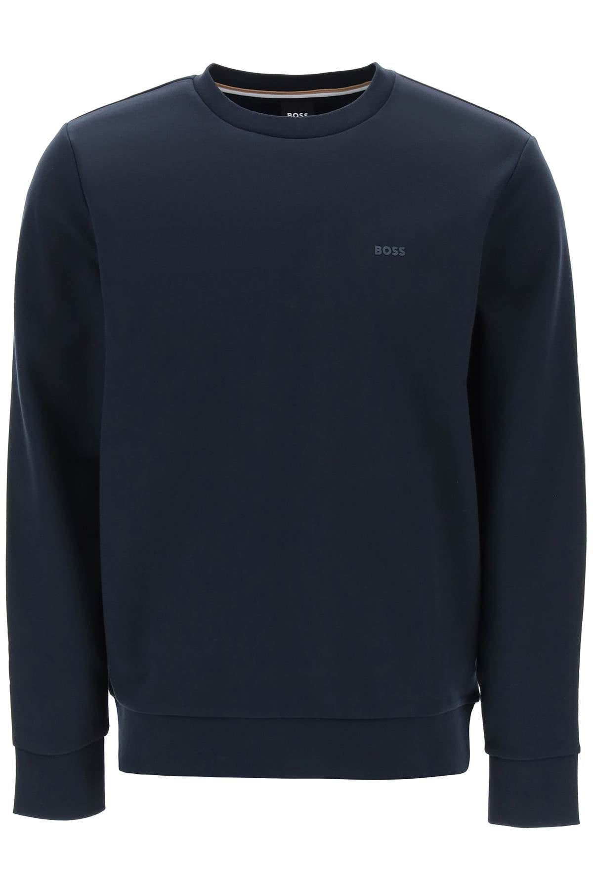 Boss french terry crewneck sweatshirt Blue-sweatshirt-Hugo-S-Urbanheer