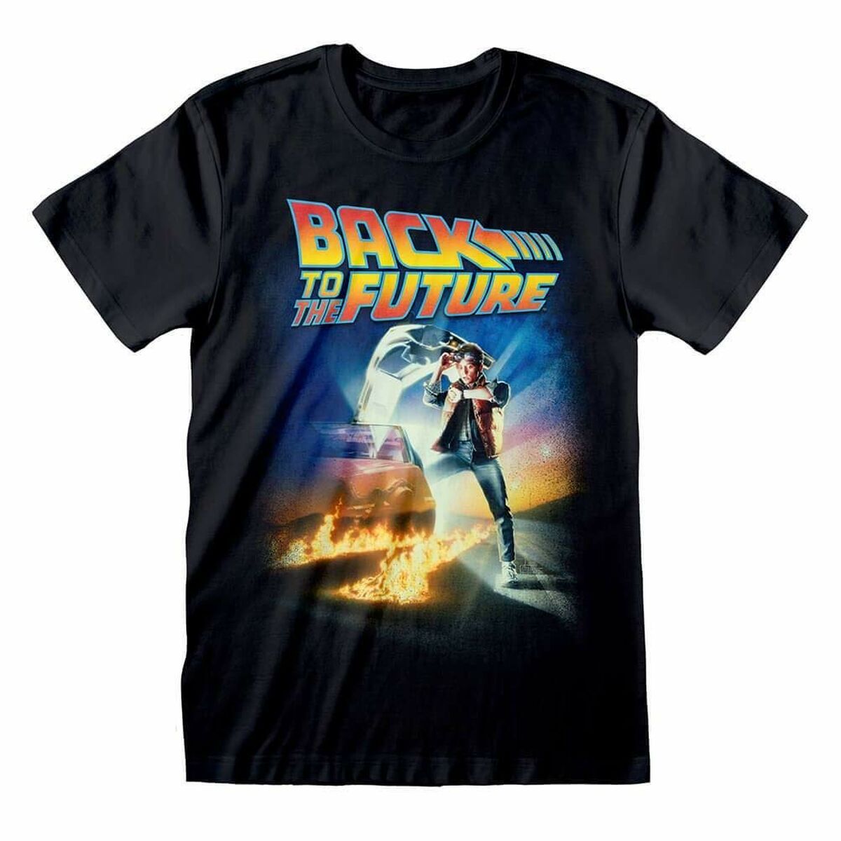 Short Sleeve T-Shirt Back to the Future Poster Black Unisex-Clothing, Men-Back to the Future-XXL-Urbanheer
