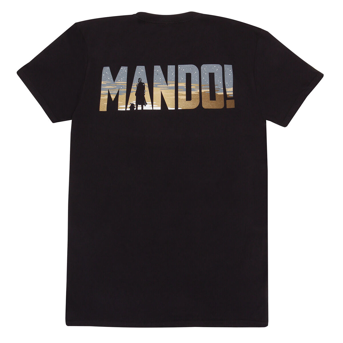 Short Sleeve T-Shirt The Mandalorian Row of Helmets Black Unisex-Clothing, Men-The Mandalorian-L-Urbanheer