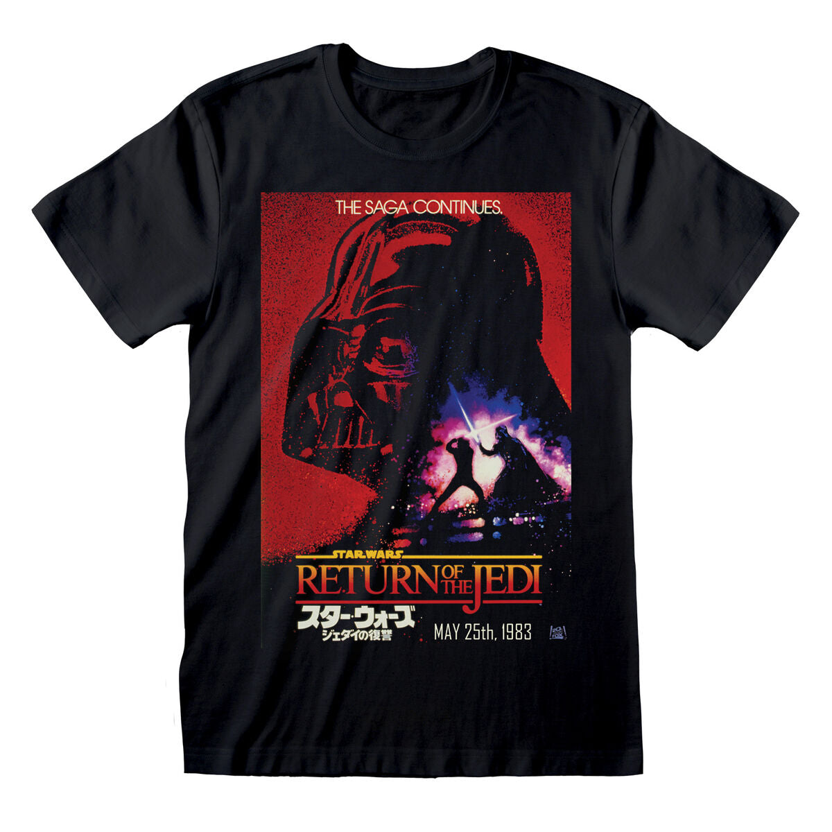Short Sleeve T-Shirt Star Wars Vader Poster Black Unisex-Clothing, Men-Star Wars-M-Urbanheer