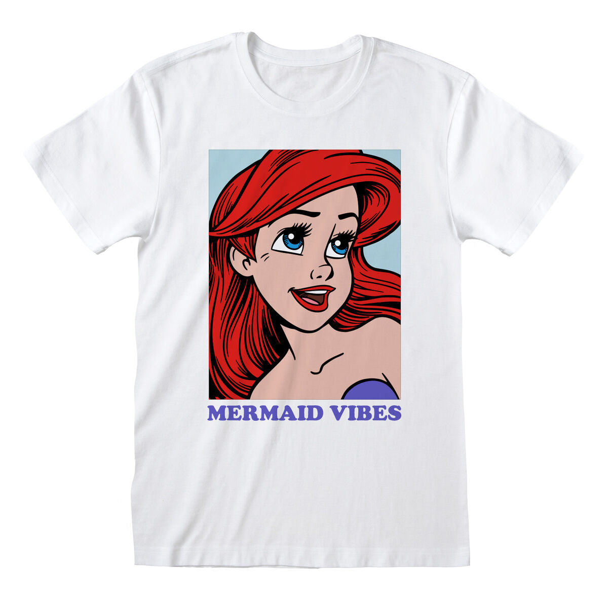 Short Sleeve T-Shirt The Little Mermaid Mermaid Vibes White Unisex-Clothing, Men-The Little Mermaid-Urbanheer