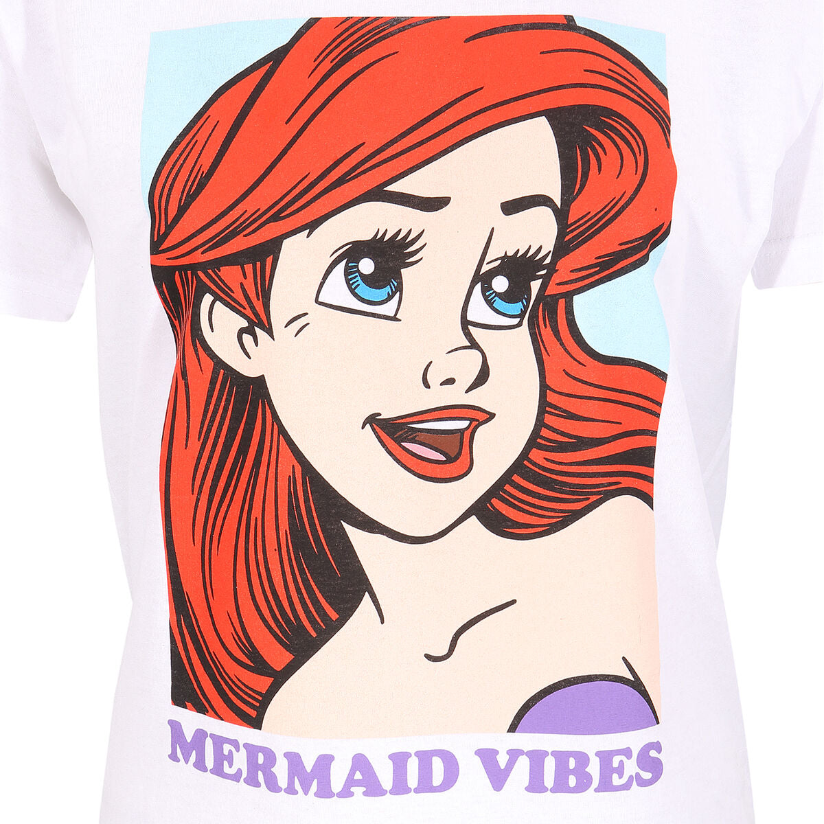 Short Sleeve T-Shirt The Little Mermaid Mermaid Vibes White Unisex-Clothing, Men-The Little Mermaid-Urbanheer