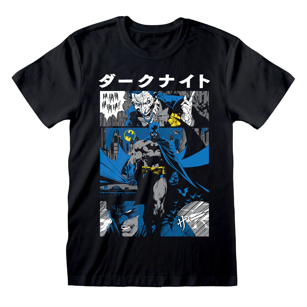 Short Sleeve T-Shirt Batman Manga Cover Black Unisex-Clothing, Men-Batman-S-Urbanheer