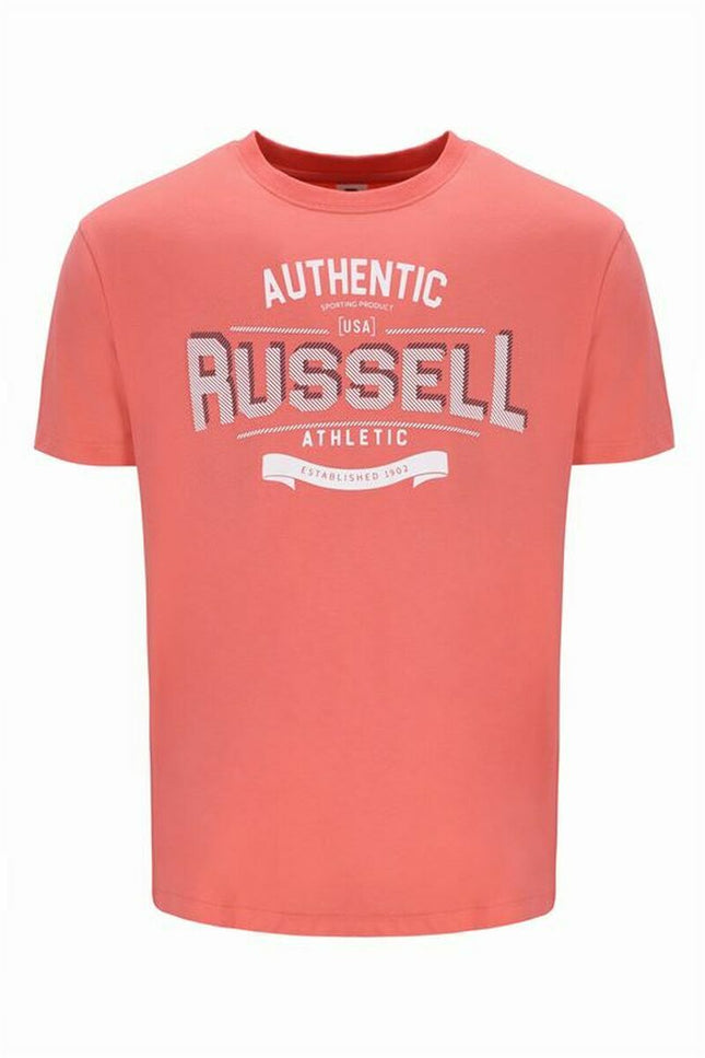 Men’s Short Sleeve T-Shirt Russell Athletic Amt A30081 Orange Coral-0