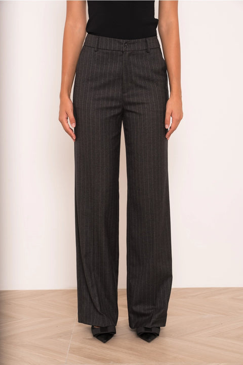 Billie Striped Straight-Leg Trousers