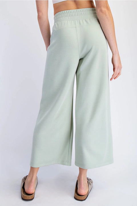 Modal Scuba Cropped Wide Pant