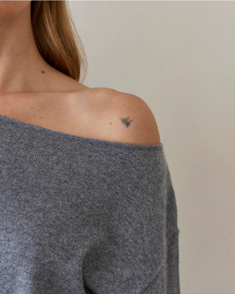 Cassie Cinched Waist Boatneck Sweater Top