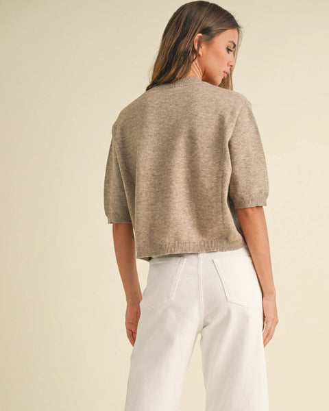 Short Sleeve Sweater Top