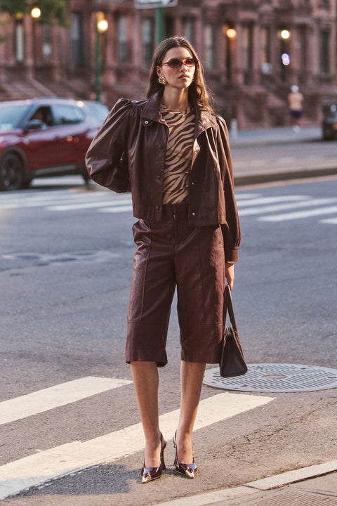 Faux-Ever Leather™ Puff Sleeve Jacket